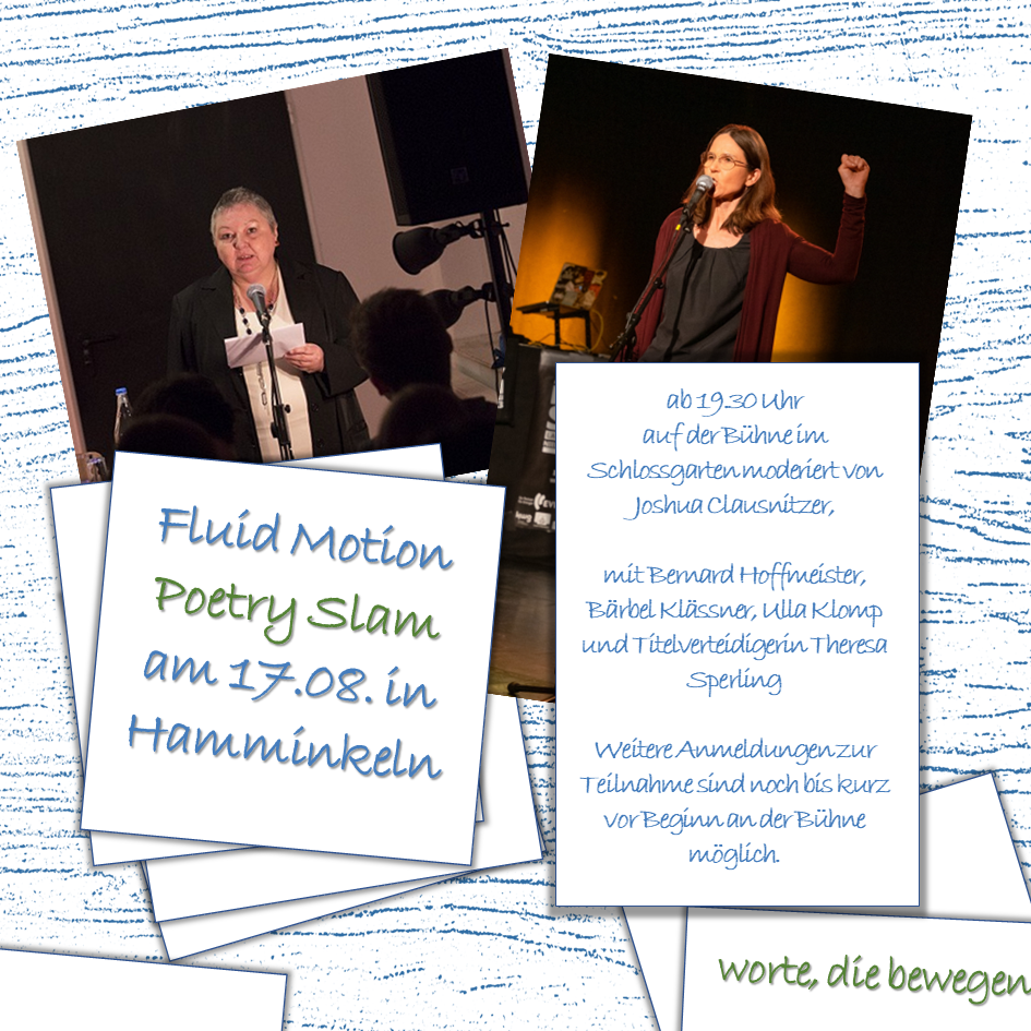 Titelbild der Veranstaltung Poetry Slam "Fluid Motion"