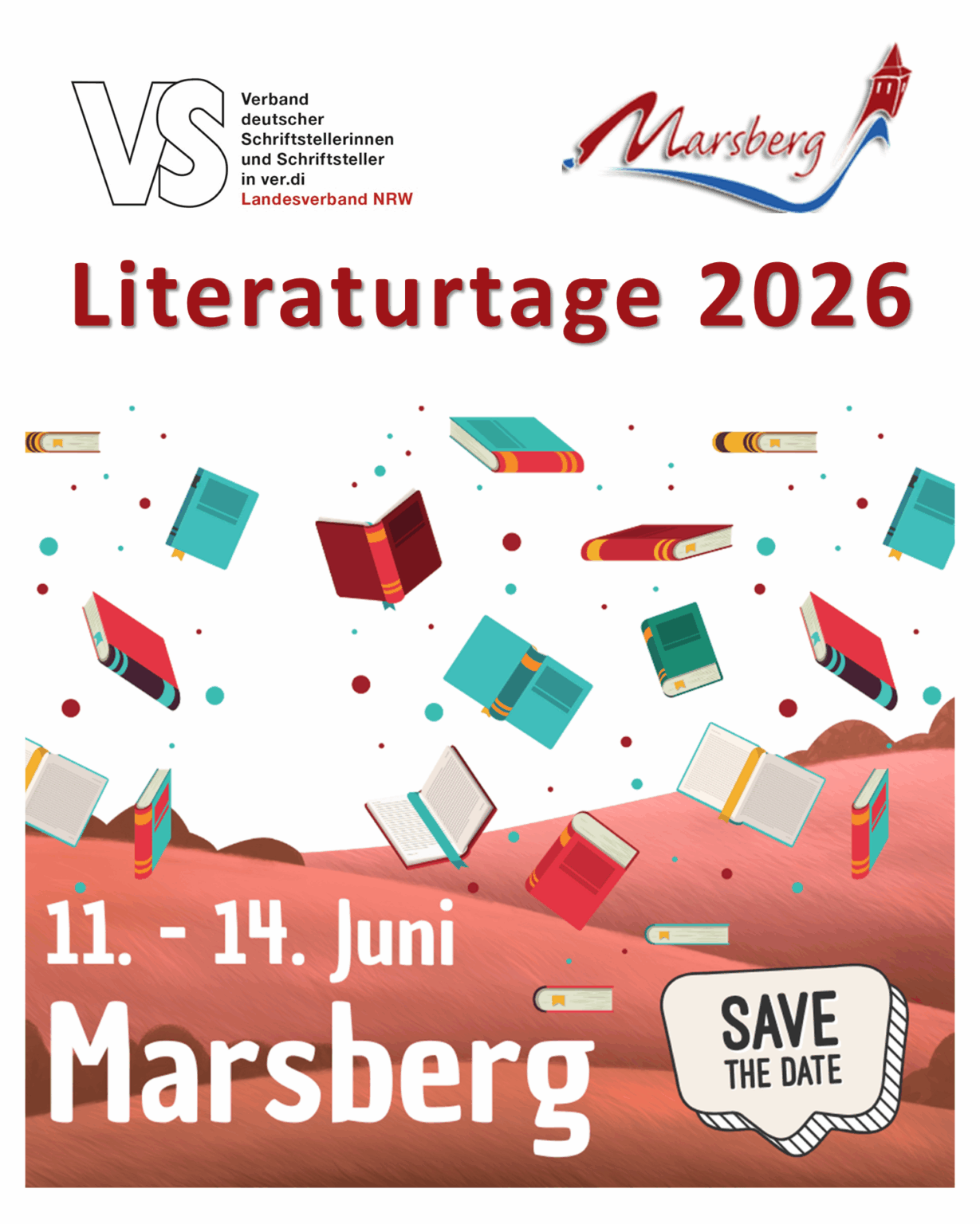 VS NRW Literaturtage 2026 Marsberg Save the date