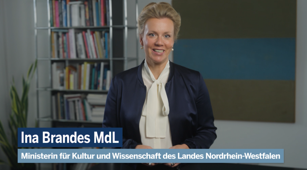 Videogrußbotschaft der Ministerin Ina Brandes zur Eröffnung der Literaturtage des VS NRW 2026 in Marsberg